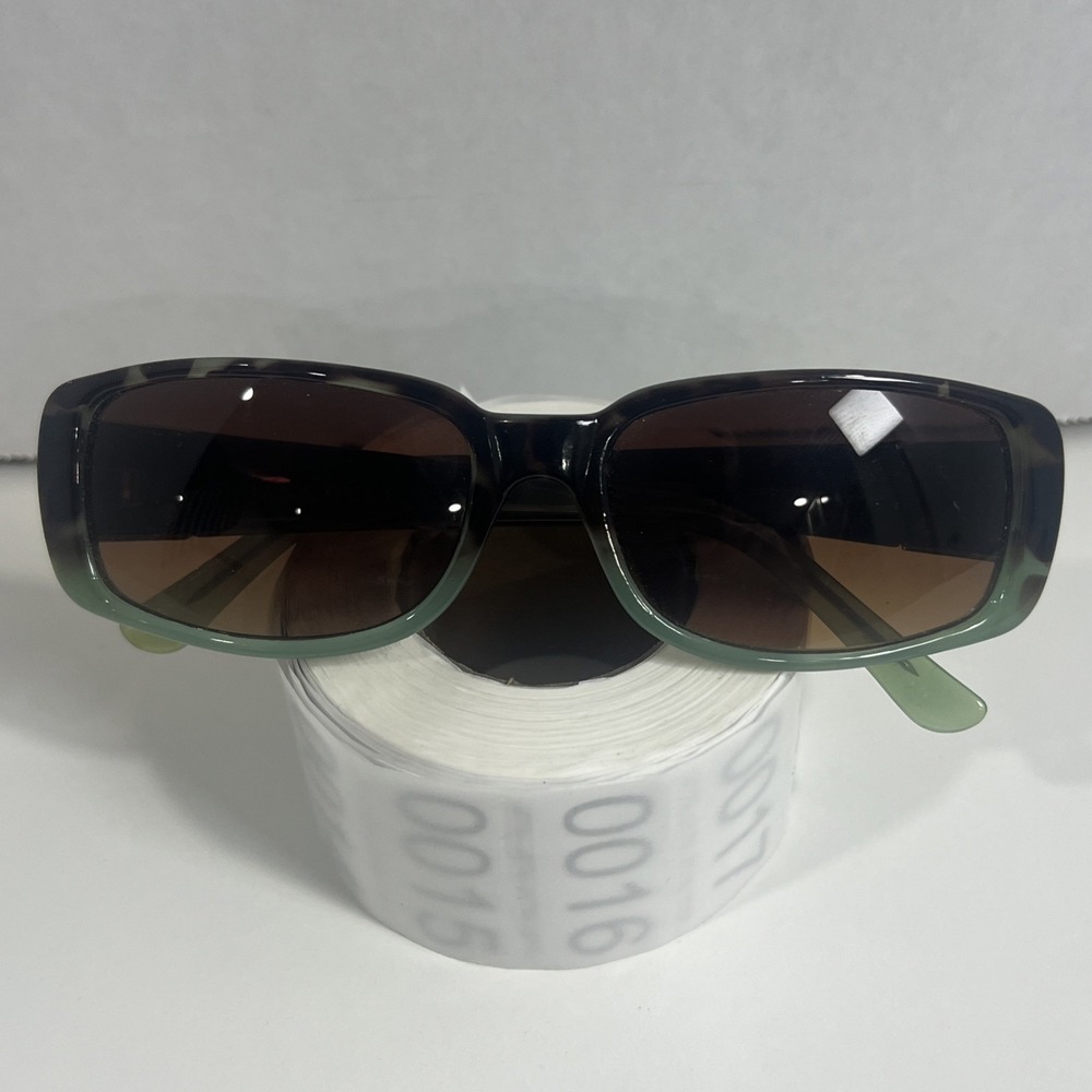 Dana Buchman Womens Tortoise Shell Pattern Sunglasses Brown Lens Gold Detail